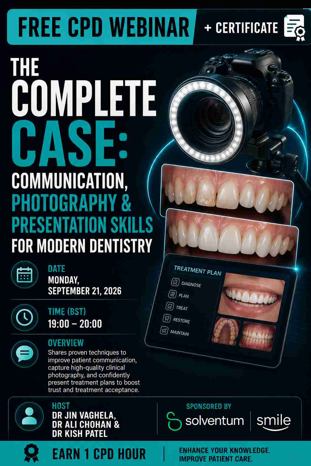 The Complete Case: Communication, Photography & Presentation Skills for Modern Dentistry,Solventum & Smile